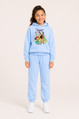 Disney Princess Girls Blue Hoodie and Joggers Set