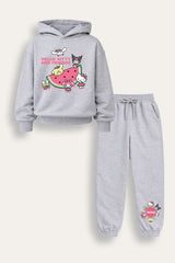 Hello Kitty Girls Grey Hooded Jogger Set