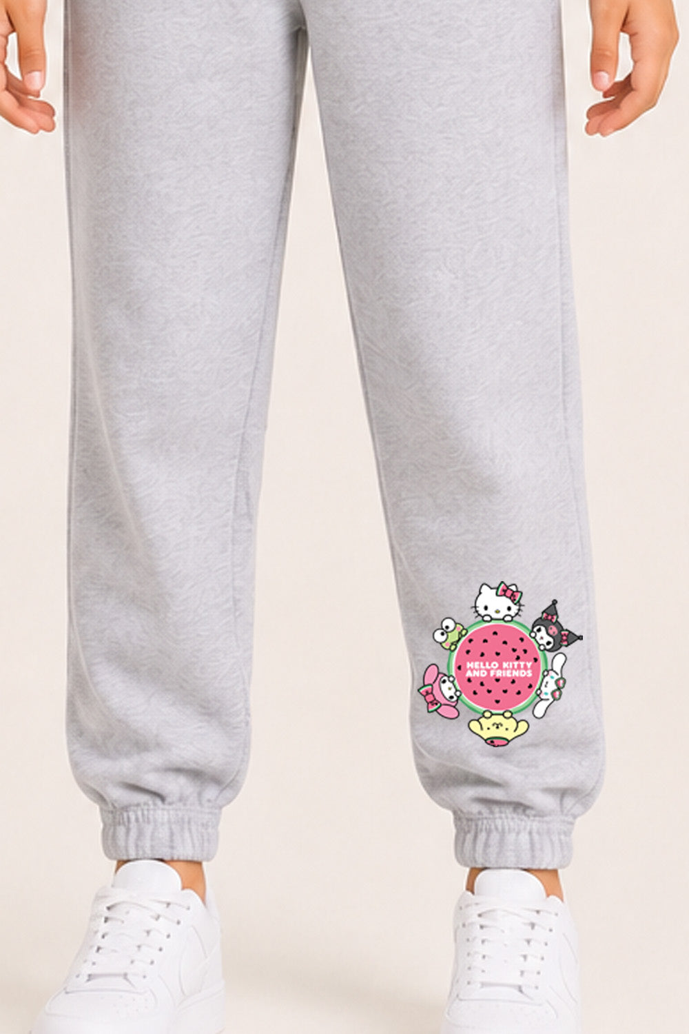 Hello Kitty Girls Grey Hooded Jogger Set