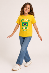 Kids Brazil Football T-Shirt