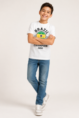Kids Brazil Football T-Shirt