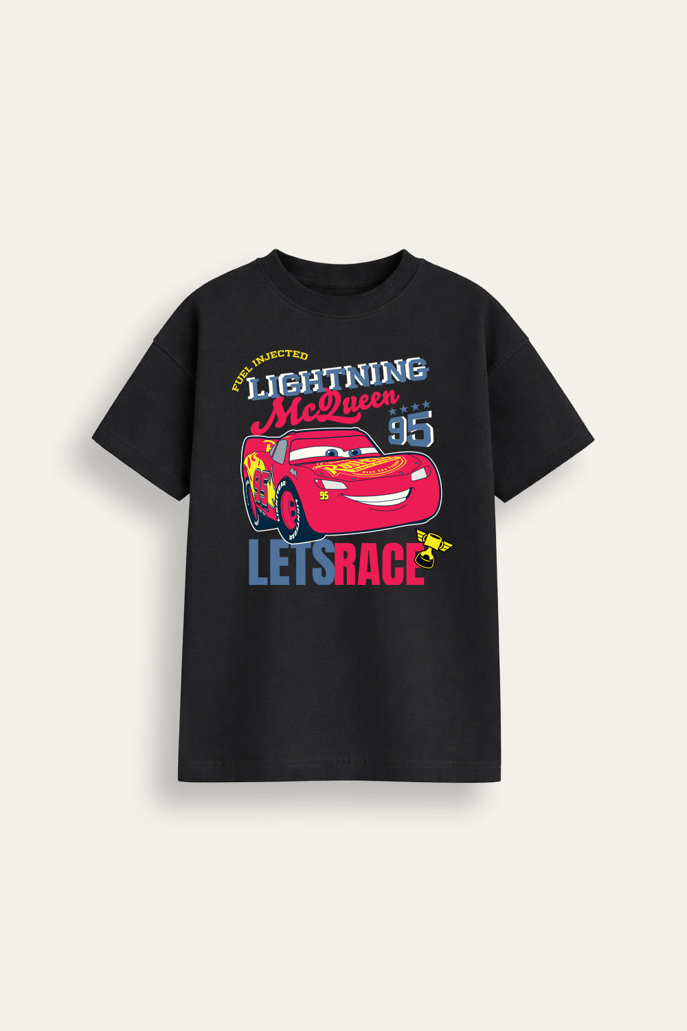 Disney Cars Lightning McQueen Boys Grey T-Shirt