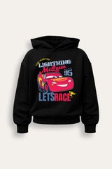 Disney Cars Lightning McQueen Boys Black Hoodie