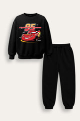 Disney Cars Lightning McQueen Boys Black Sweatshirt and Jogger Set