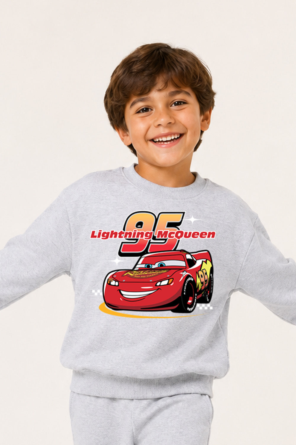 Disney Cars Lightning McQueen Boys Black Sweatshirt and Jogger Set