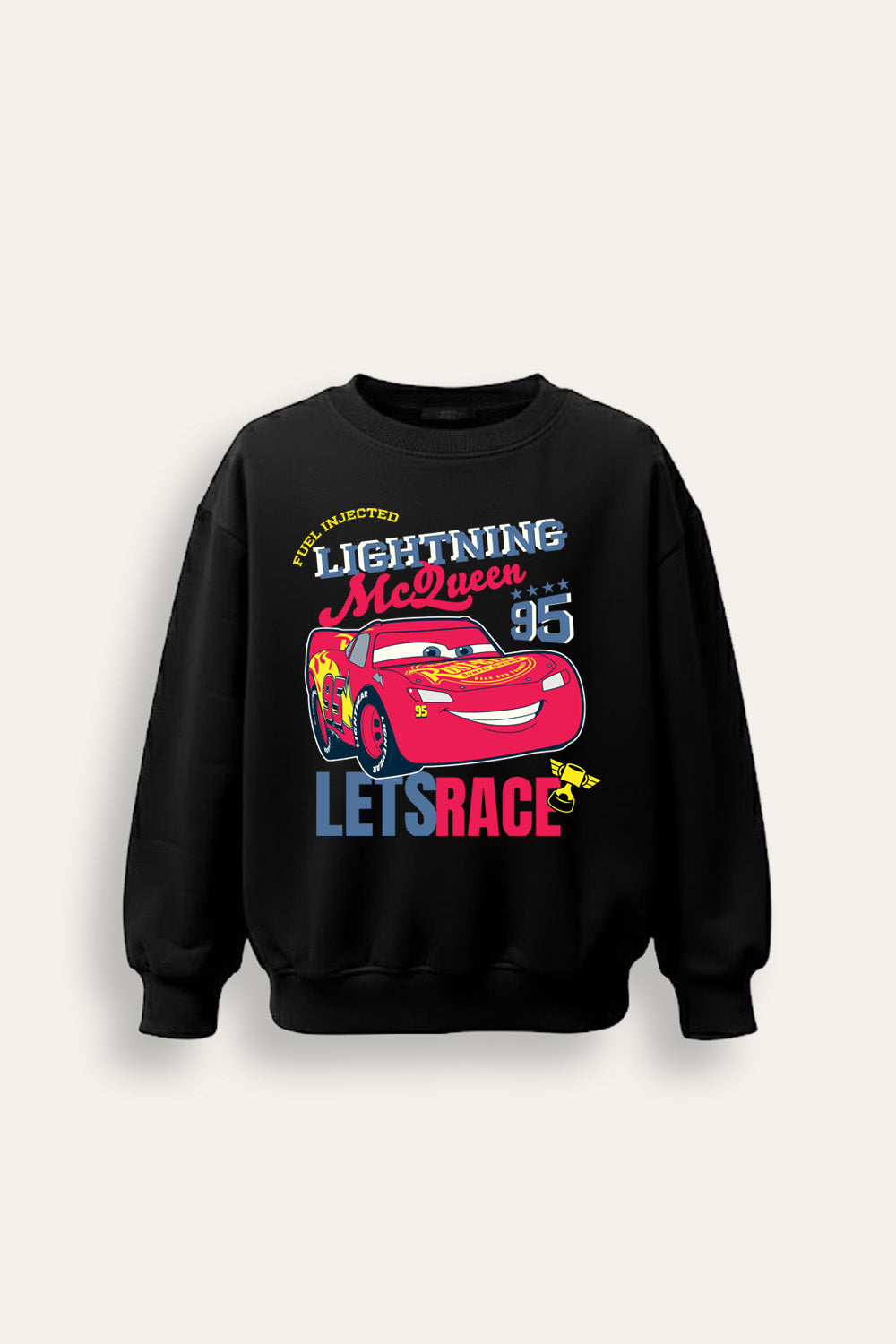 Disney Cars Lightning McQueen Boys Black Sweatshirt