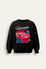Disney Cars Lightning McQueen Boys Black Sweatshirt