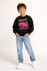 Disney Cars Lightning McQueen Boys Black Sweatshirt