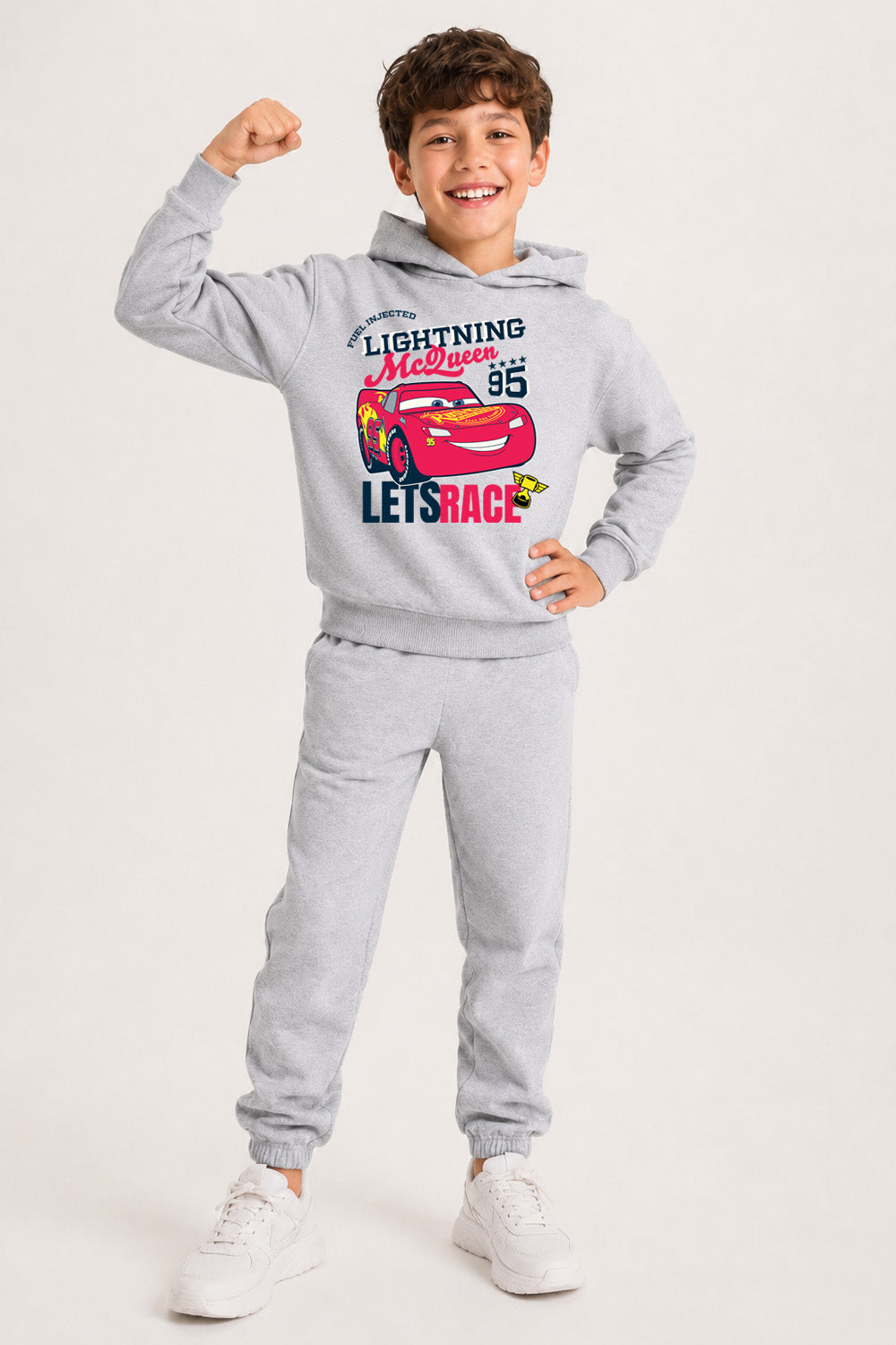 Disney Cars Lightning McQueen Boys Grey Hoodie and Jogger Set