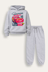 Disney Cars Lightning McQueen Boys Grey Hoodie and Jogger Set