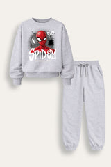 Marvel Spiderman Boys Black Sweatshirt and Jogger Set