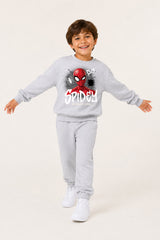 Marvel Spiderman Boys Black Sweatshirt and Jogger Set