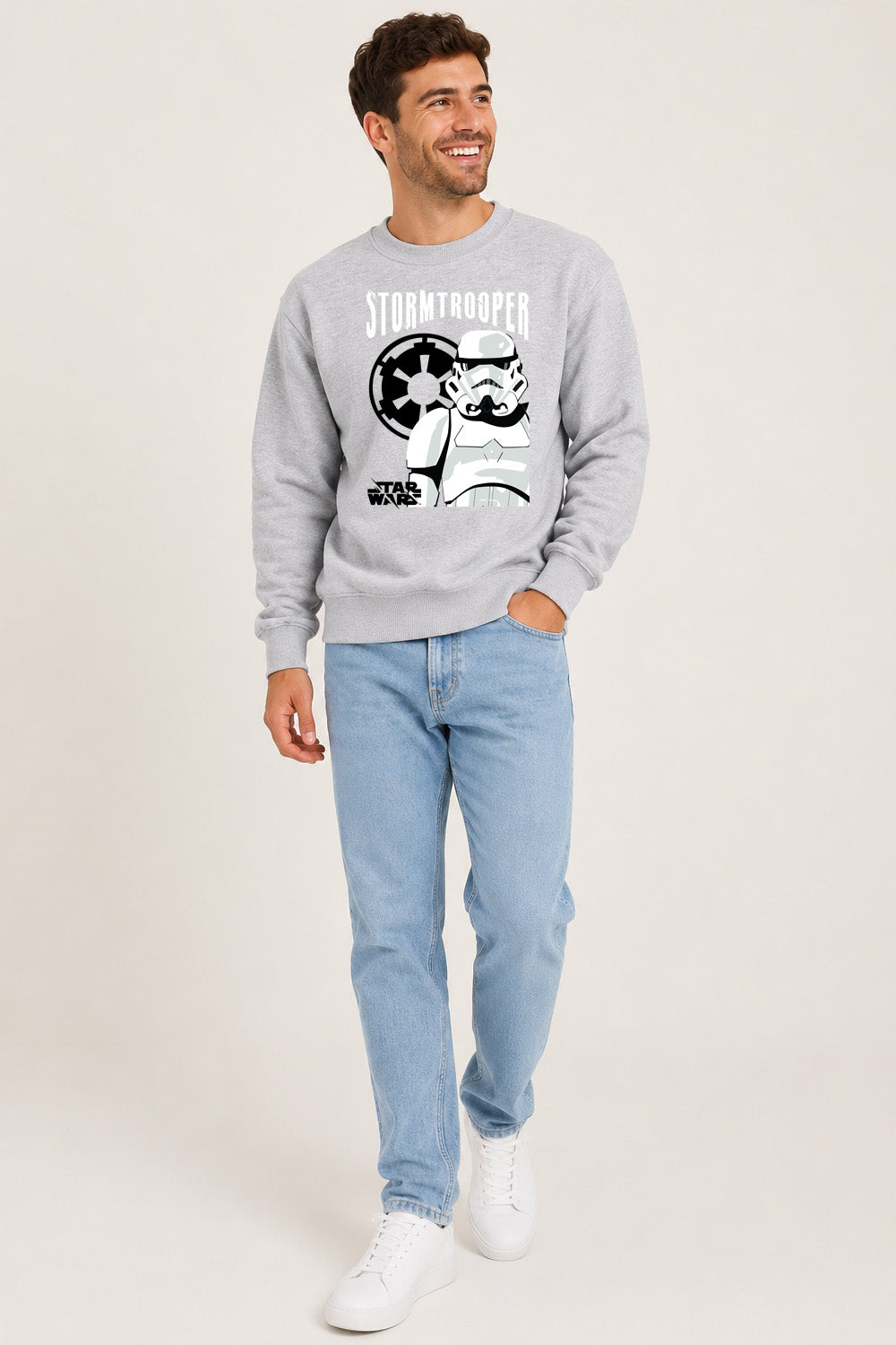 Star Wars Stormtrooper Mens Grey Sweatshirt