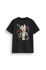 Minnie Mouse Girls Black Halloween T-Shirt