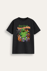Nightmare Before Christmas Kids Black Halloween T-Shirt