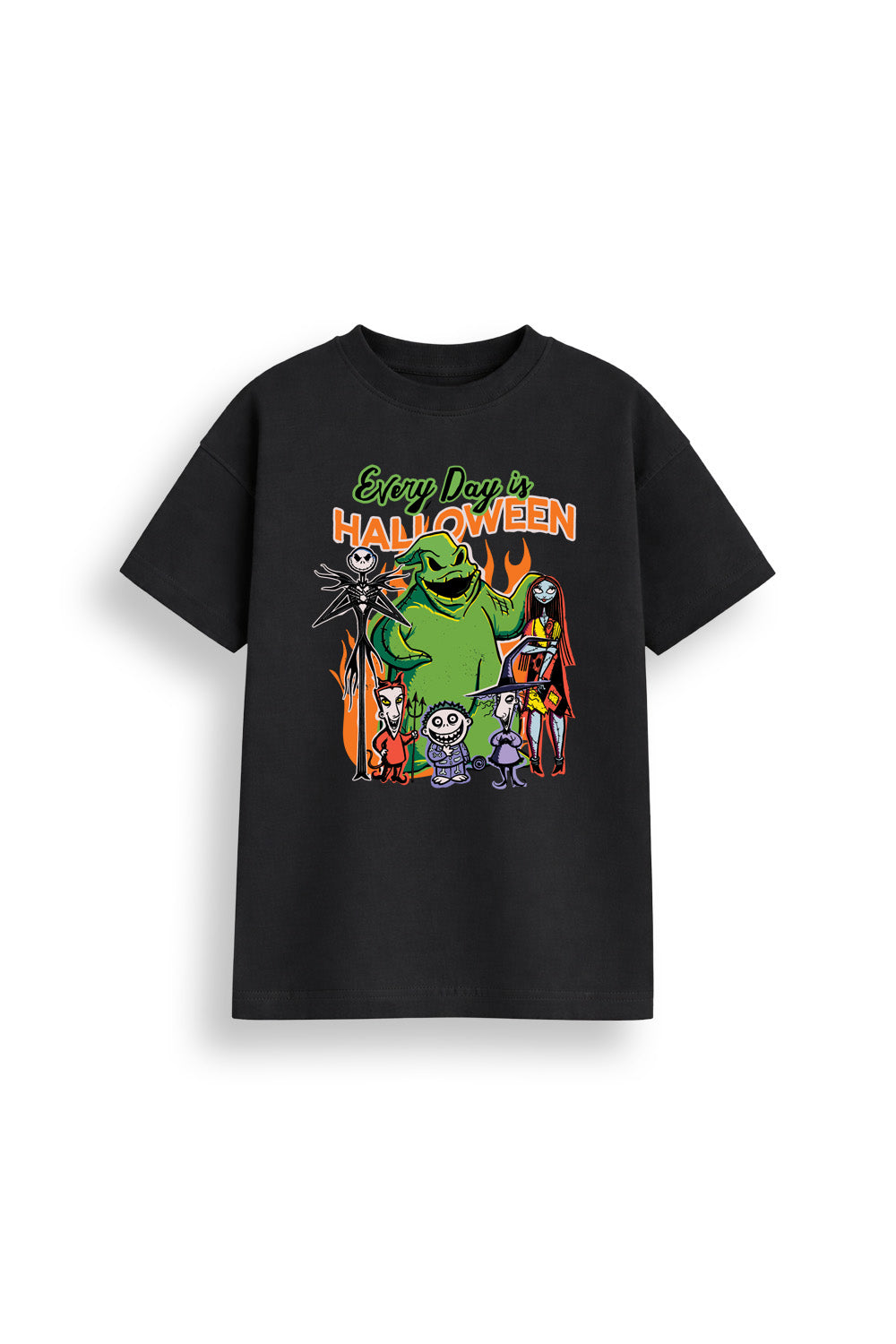 Nightmare Before Christmas Kids Black Halloween T-Shirt