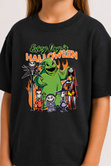 Nightmare Before Christmas Kids Black Halloween T-Shirt