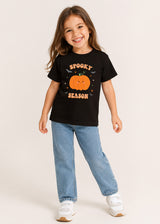 Halloween Pumpkin Kids Black T-Shirt
