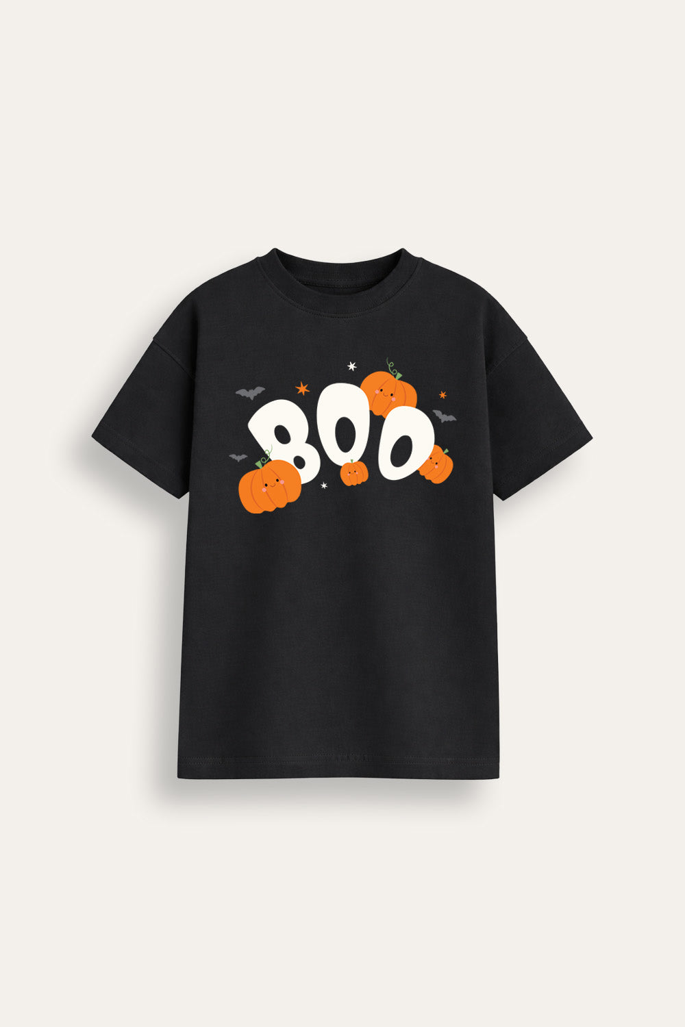Halloween Boo Kids Black T-Shirt