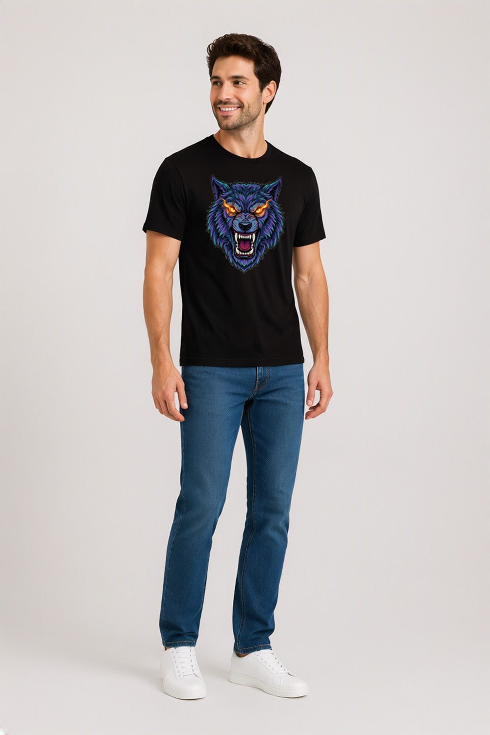 Werewolf Mens Black Halloween T-Shirt