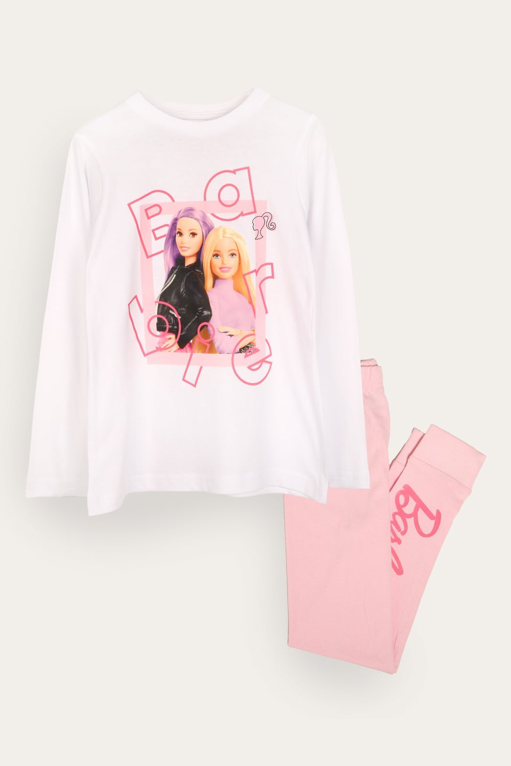 Barbie Girls Pyjamas Long Sleeved Kids Pyjamas Set Official Merchandise - Brand Threads