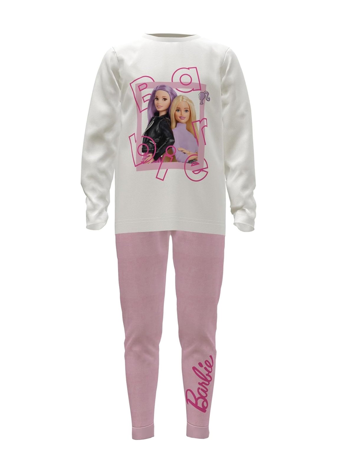 Barbie Girls Pyjamas Long Sleeved Kids Pyjamas Set Official Merchandise - Brand Threads