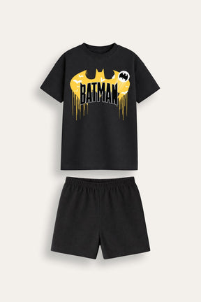 Batman Boys Black Short Pyjama Set - Brand Threads