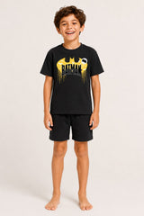Batman Boys Black Short Pyjama Set - Brand Threads