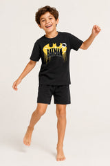 Batman Boys Black Short Pyjama Set - Brand Threads
