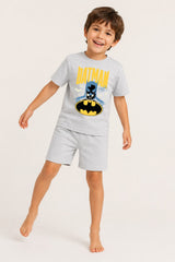 Batman Boys Grey Short Pyjama Set - Brand Threads