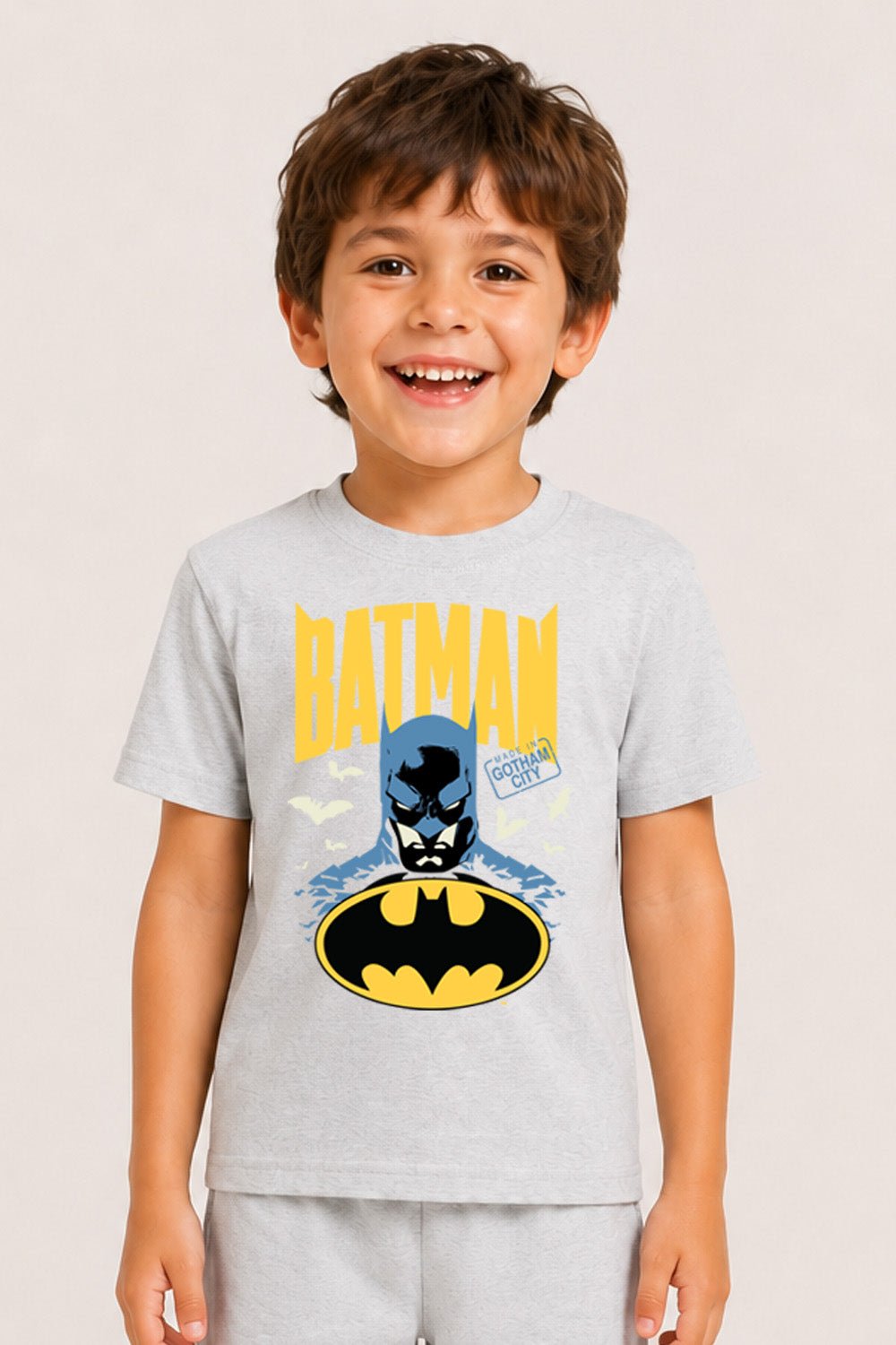 Batman Boys Grey Short Pyjama Set - Brand Threads
