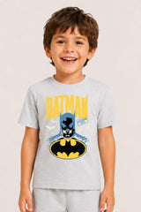 Batman Boys Grey Short Pyjama Set - Brand Threads