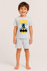 Batman Boys Grey Short Pyjama Set - Brand Threads