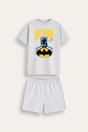 Batman Boys Grey Short Pyjama Set - Brand Threads