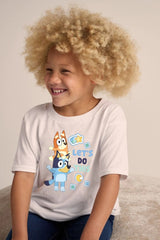 Bluey & Bingo Let’s Do This White Unisex T-Shirt for Kids - Brand Threads