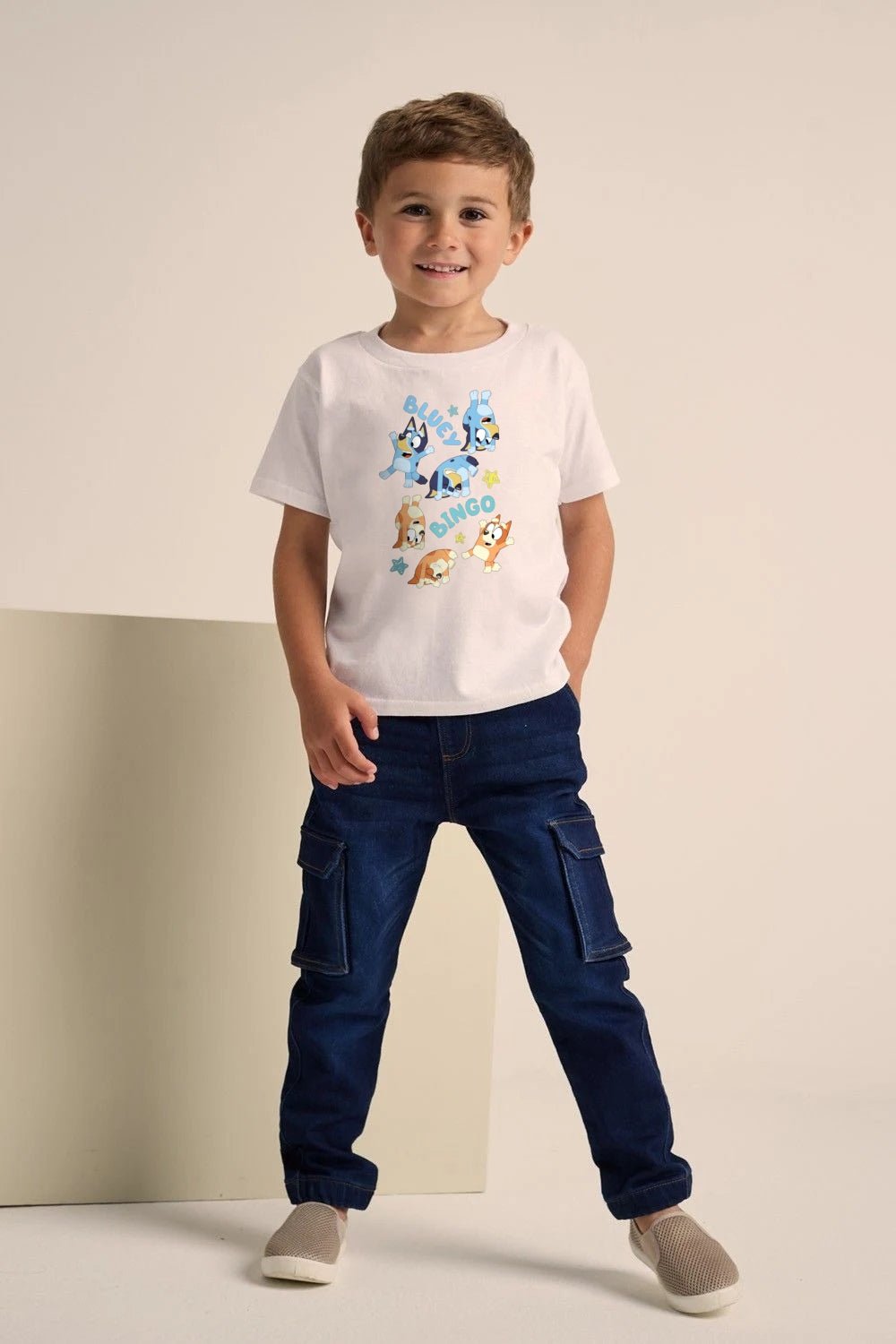 Bluey & Bingo White Unisex T-Shirt for Kids - Brand Threads