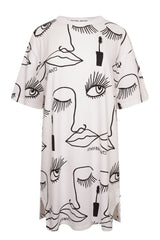 Bouffants and Broken Hearts by Kendra Dandy Women's BCI Cotton T-Shirt Dress - Brand Threads