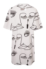 Bouffants and Broken Hearts by Kendra Dandy Women's BCI Cotton T-Shirt Dress - Brand Threads