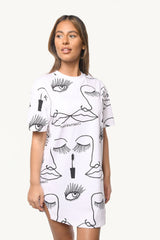 Bouffants and Broken Hearts by Kendra Dandy Women's BCI Cotton T-Shirt Dress - Brand Threads