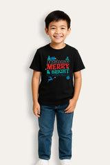 Boys “Merry And Bright” Christmas T-Shirt - Brand Threads