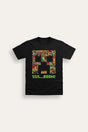 Boys Minecraft Creeper Black T-Shirt - Brand Threads