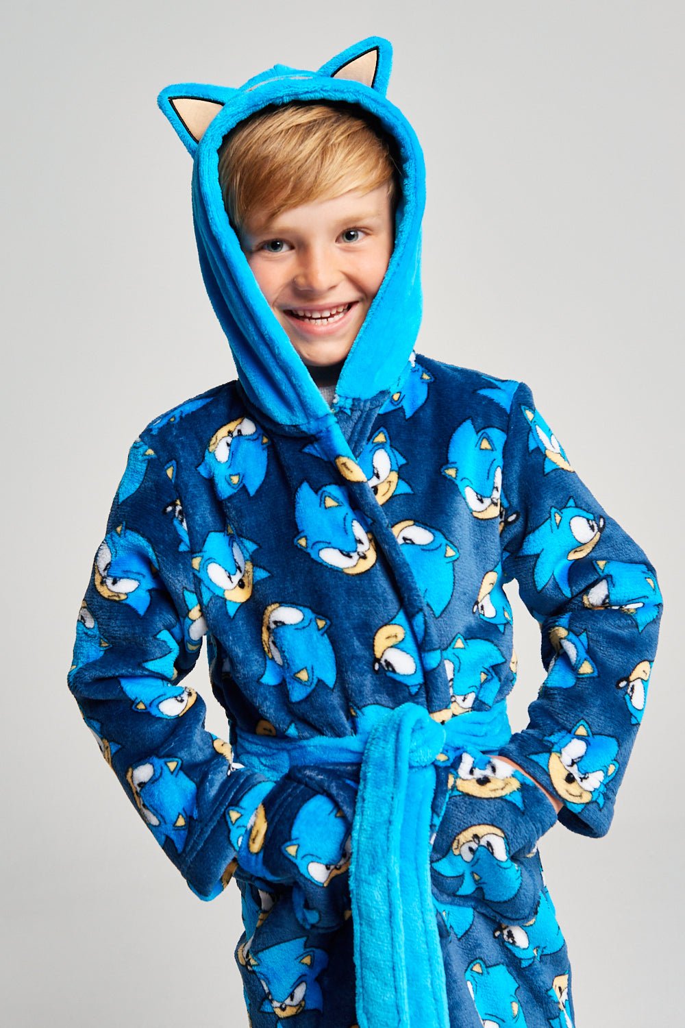 Boys Sonic Dressing Gown - Brand Threads