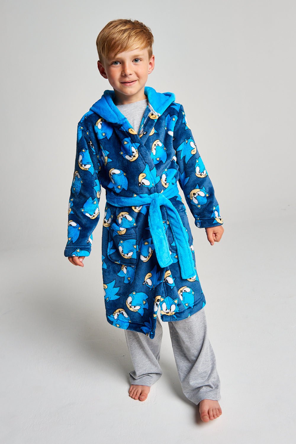 Boys Sonic Dressing Gown - Brand Threads