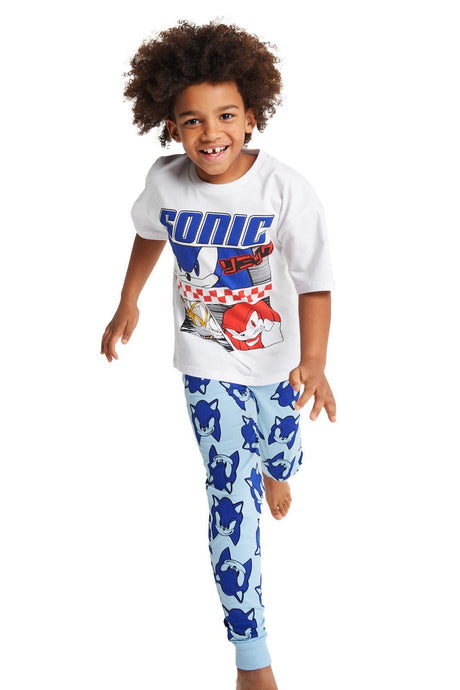 Boys Sonic The Hedgehog Long Leg Pyjama - Brand Threads