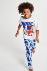 Boys Sonic The Hedgehog Long Leg Pyjama - Brand Threads