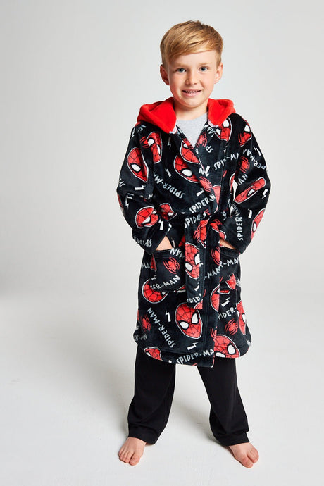 Boys Spider-Man Dressing Gown - Brand Threads