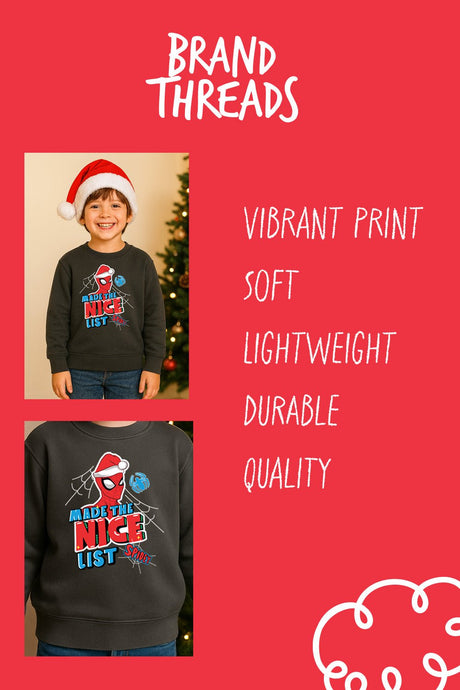 Boys Spiderman Christmas Jumper - Brand Threads