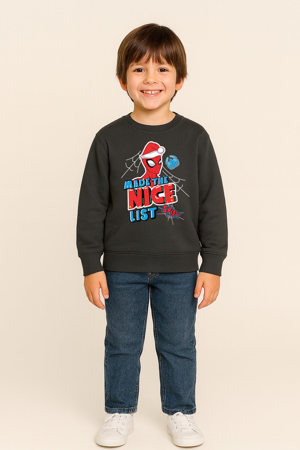 Boys Spiderman Christmas Jumper - Brand Threads