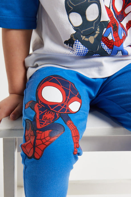 Boys Spidey and Friends Long Leg Pyjama - Brand Threads