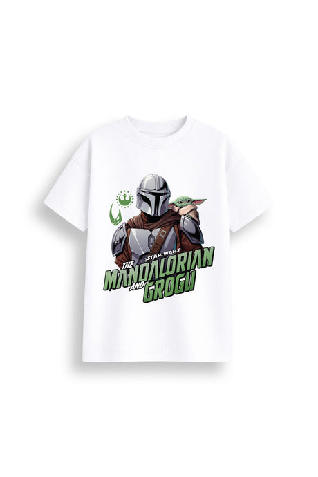 Boys The Mandalorian and Grogu T Shirt - Brand Threads